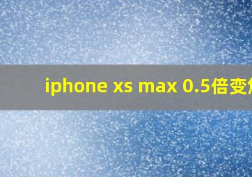 iphone xs max 0.5倍变焦